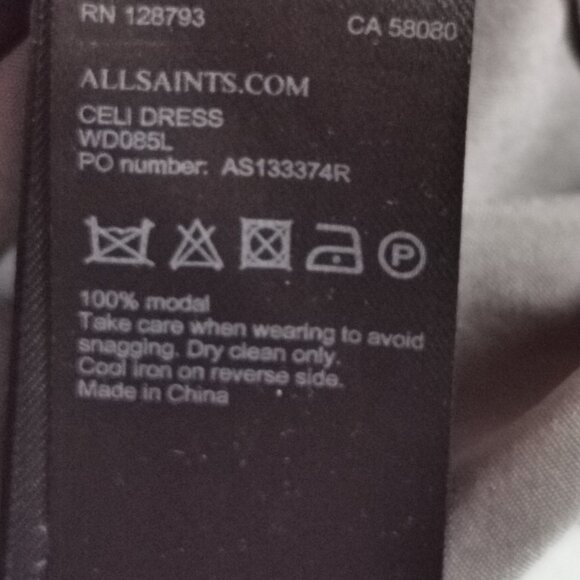 All Saints Shirt Style  Grey/Green Dress - Picture 11 of 12
